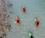 White water kayaking on the emerald Soča river