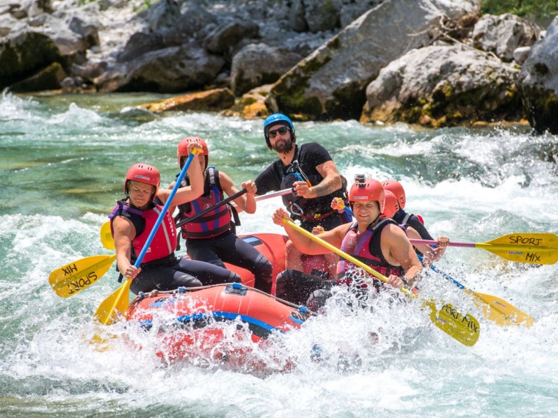 Adrenaline White Water Rafting on Soča River, Bovec, Slovenia