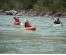 White water kayaking on the emerald Soča river