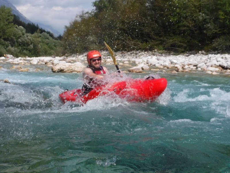 Kayak courses on the crystal clear Soča river