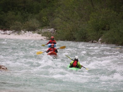 Kayak courses on the crystal clear Soča river