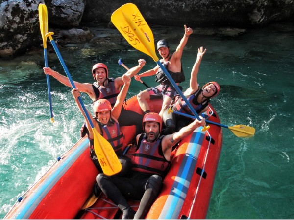 Adrenaline White Water Rafting on Soča River, Bovec, Slovenia